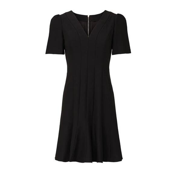 Kate Spade Black Paneled Crepe A-line Dress 2 - Picture 2 of 6